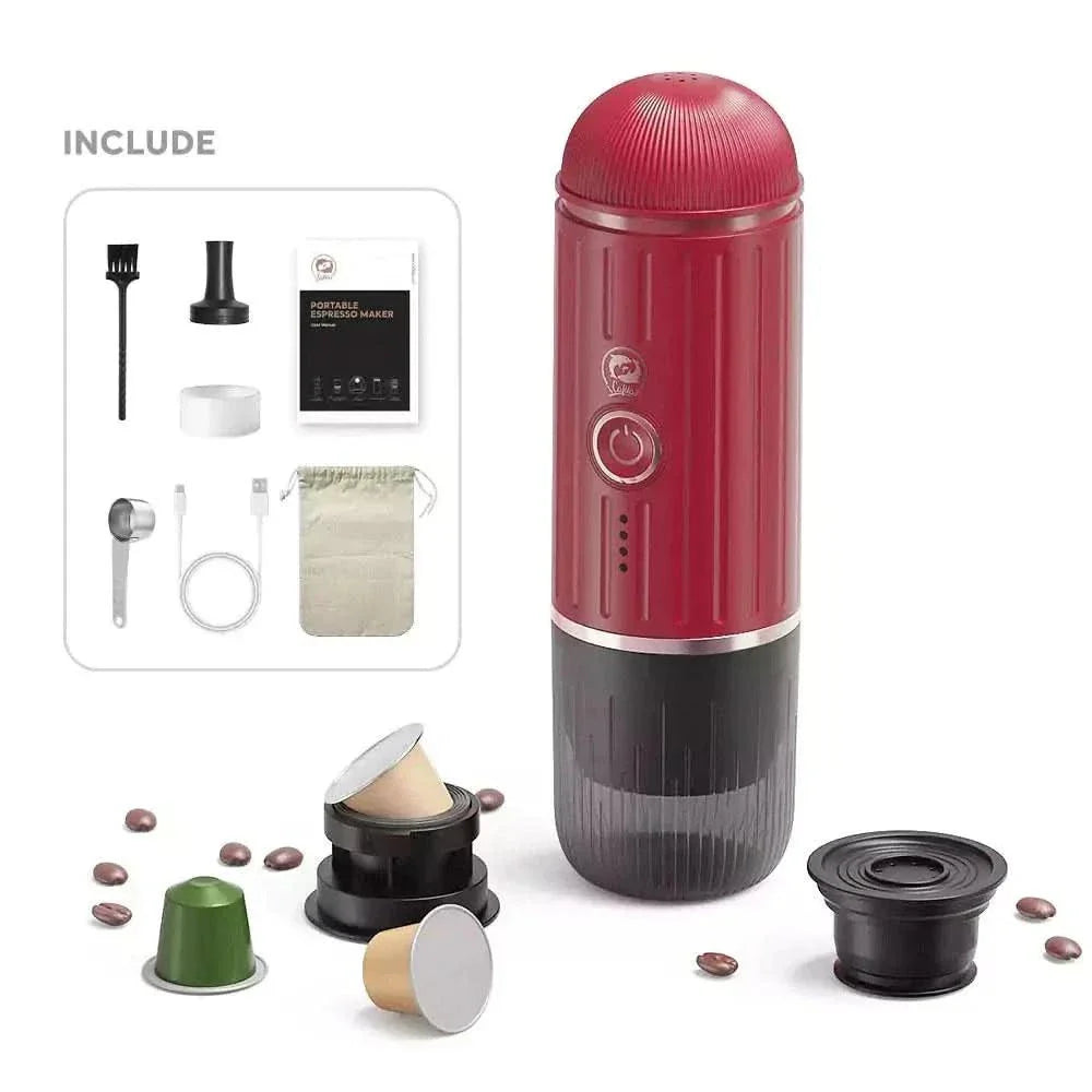 Italian Capsule electric coffee machine - Portable red