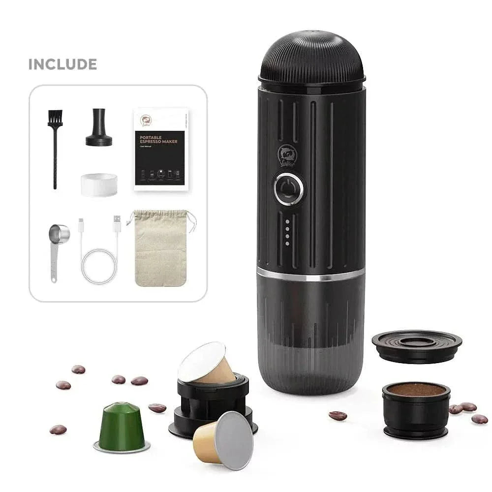 Italian Capsule electric coffee machine - Portable black